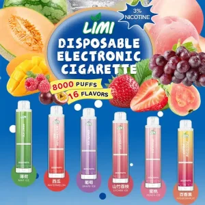 【LIMI】8000口一次性電子煙|15ml 可充電|產品主圖|台灣現貨