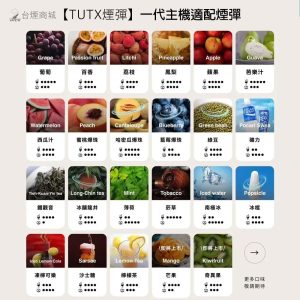 【TUTX】一代通用煙彈 1.8ml｜21口味｜3入組｜產品圖2｜台灣現貨
